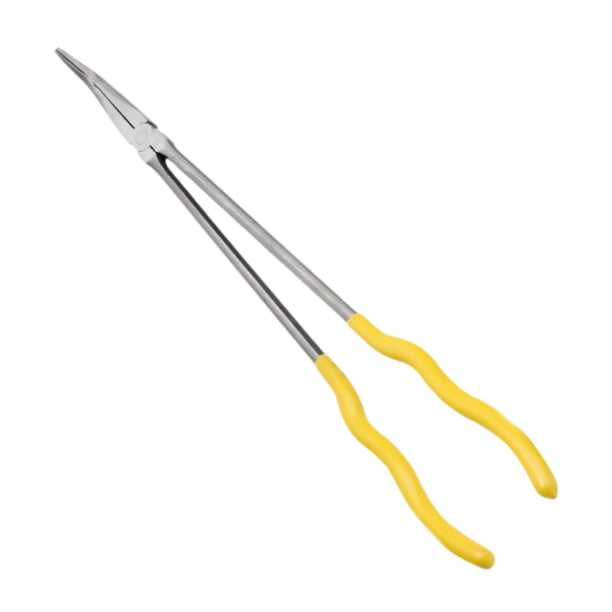 Alicates de punta extralarga de 16 pulgadas con mango ergonómico para reparaciones en áreas limitadas. 45 grados