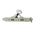 thumbnail image 3 of Injueey Adaptador de Cable de extensión de 2 puertos USB 2,0 a 9 pines para ordenador, soporte de Panel trasero, Cable extensible de 9 pines Juegos de teclado y mouse para computadora, 3 of 5