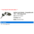 thumbnail image 2 of Ignition Lock Cylinder - Compatible with 1991 - 1992 Dodge D350, 2 of 2