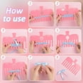 thumbnail image 4 of 2 Size 5/6.8 Inch Pink Maker Comb Ribbon Maker for Gift Bows Hair Bows Wristlet Corsages Home Decorations Holiday Wreaths DIY Projects and Crafts Tool for DIY, 4 of 6