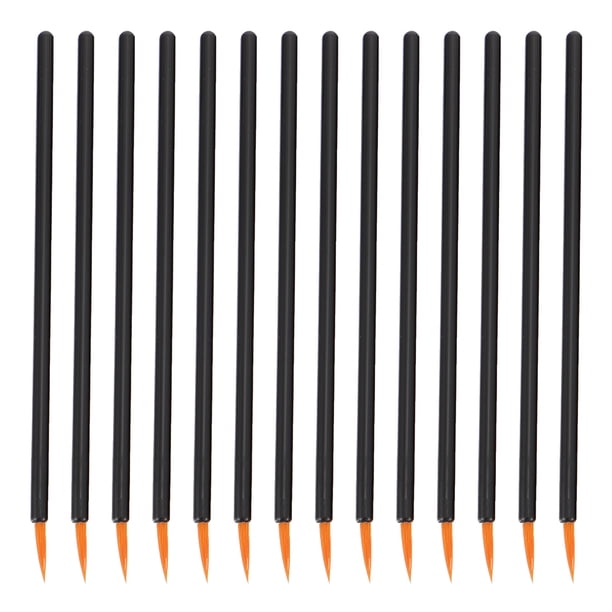 100 unids Cepillo para elineador de ojos desechables Herramienta de maquillaje cosmético de fibra artificial (Negro)