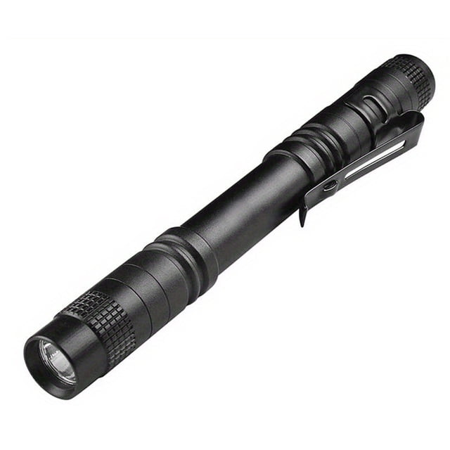 Mini linterna con clip para bolígrafo, linterna LED, funciona con pilas, resistente al agua (D) Likrtyny Para estrenar