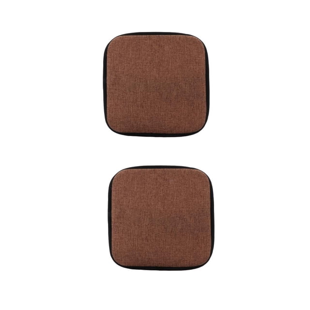 Tnarru 2Pcs Square 35cm Non Slip Memory Foam Cotton Brown Office Kitchen Chair Cushion Dining Chair Pads , Long Lasting