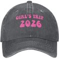 thumbnail image 1 of Girls Trip 2026 hat Funny Girls Weekend Denim Cap, 1 of 6