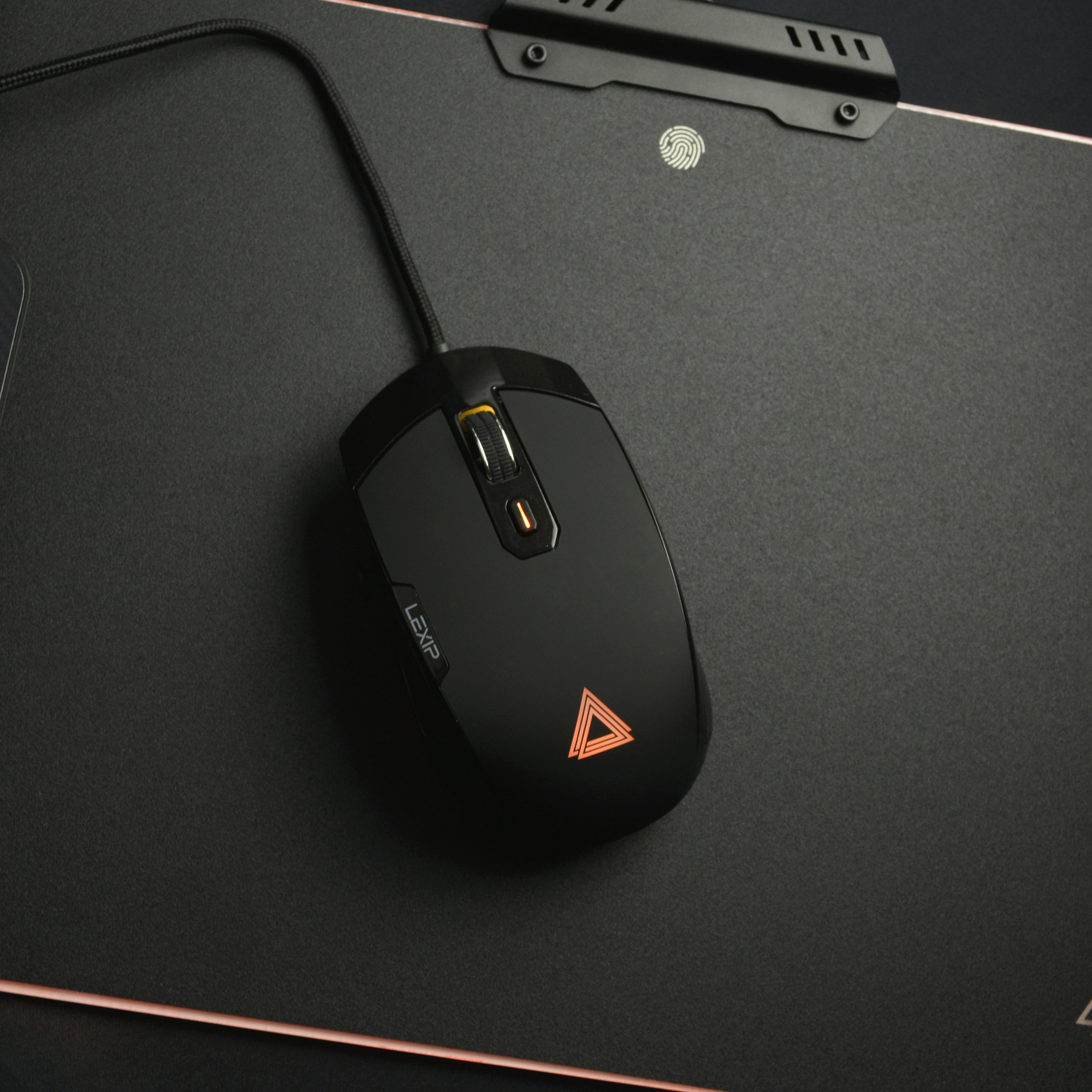Lexip PU94 Wired 3D Gaming Mouse with Internal Joystick, Thumb Joystick, Programmable Buttons, 12000 DPI, RGB Lighting