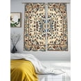 thumbnail image 3 of Boho Southwestern Sheer Curtains 72 Inch Length 2 Panels Set for Living Room/Bedroom, Vintage Retro Geometric Ethnic Semi Curtain Sheers Drapes Rod Pocket Curtains Window Treatment Set 52''x72''x2, 3 of 7