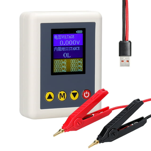 yeacher Advanced Handheld Voltage and Internal Resistance Tester with AC 4-Wire Method, 1.77-Inch TFT Display, Auto Shutdown, and Data Recording for Professional Use