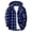 Blue, variant on Plaid Full Zip Hoodies Shirts for Men Long Sleeve Hooded Flannel Jacket with Chest Pocket Casual Outerwear S-XXL