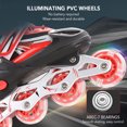 thumbnail image 3 of Graflsoa Patins en Ligne Phosphorescents pour Enfants et Adultes - Tailles Ajustables S (31-34), Rouges avec Roues Lumineuses, 3 of 6