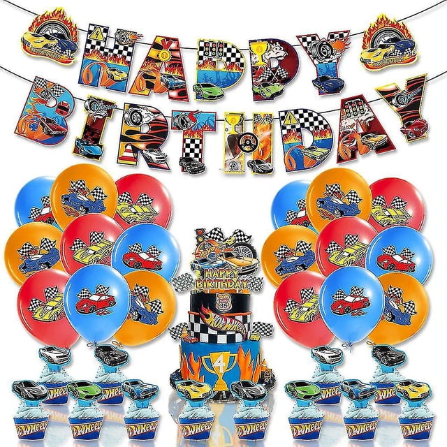 Coche Tema S Cake Topper Set Niños Niño Niña Rata