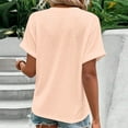thumbnail image 7 of Blouses for Women Dressy Casual Short Sleeve V Neck Button Shirts Casual Loose Summer Tunic Tops Business Work Blouse Orange L, 7 of 7