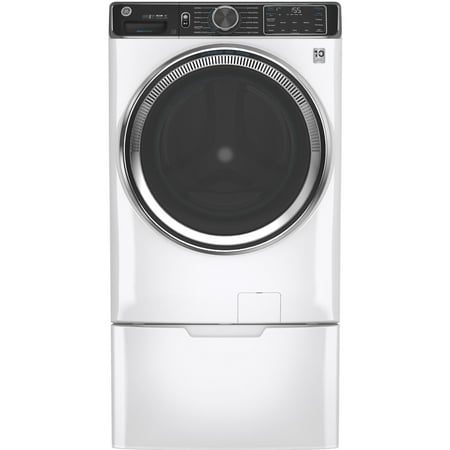 GE - 5.0 Cu Ft High-Efficiency Stackable Smart Front Load Washer w/UltraFresh Vent, Microban Antimicrobial & 1-Step Wash+Dry - White