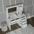 thumbnail image 5 of Kappesberg Jess Lighted Vanity Table: Functionality and Style for Your Space, for Adults and Teens - White, 5 of 8