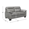 thumbnail image 7 of Pemberly Row Leather Match Loveseat in Gray, 7 of 7