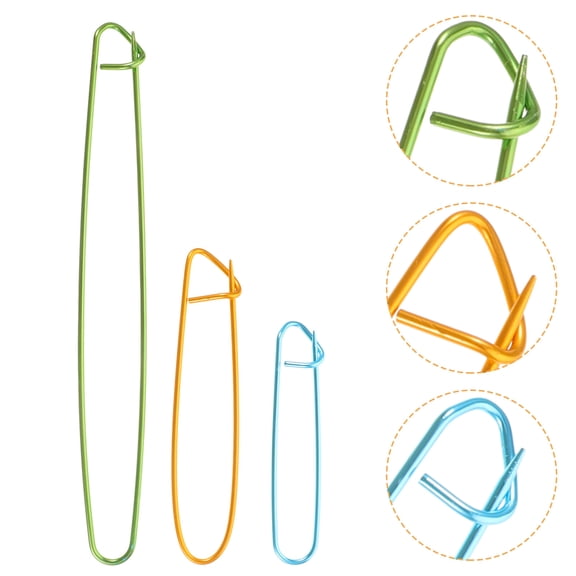 9Pcs Stitch Holder Aluminum Yarn Stitch Holder Crochet Knitting Needle Markers Accessories Crochet Safety Pins