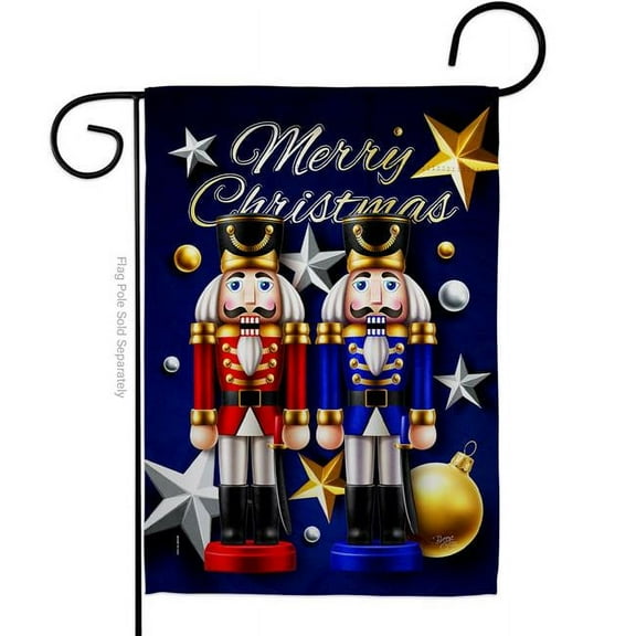 Breeze Decor G164249-BO 13 x 18.5 in. Nutcrackers Garden Flag with Winter Christmas Double-Sided Decorative Vertical Flags House Decoration Banner Yard Gift