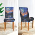thumbnail image 3 of Yayeee 2 Pack Dining Chair Covers Stretch Parson Chairs Slipcovers Seat Protector, Mountains and Forests, 3 of 6