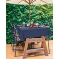 thumbnail image 3 of Navy Blue Outdoor Tablecloth with Umbrella Hole and Zipper, Solid Color Table Cover for Rectangle Tables Waterproof Tabletop Collection for Patio, Garden, Picnic, Camping 60 x 84 inch, 3 of 6