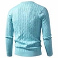 thumbnail image 6 of Smsaxvxz Men's Knit Sweater Slim Fit Crew Neck Long Sleeve Lightweight Pullover Tops Casual Fall Winter Clothing 2026 Sky Blue 2XL, 6 of 6