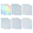 thumbnail image 1 of Uxcell 11"x8.5" Cartulina Holográfica, Paquete de 30 Hojas de Papel de Foil Espejo Iridiscente Metálico, 6 Colores, 1 of 6