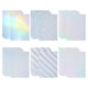 thumbnail image 1 of Uxcell 11"x8.5" Cartulina Holográfica, Paquete de 30 Hojas de Papel de Foil Espejo Iridiscente Metálico, 6 Colores, 1 of 6