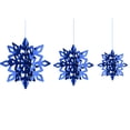 thumbnail image 5 of Adornos navideños de papel 3D con forma de copo de nieve, cadena de seis piezas, colgante para tienda, colgante de copo de nieve, 5 of 5