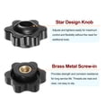 thumbnail image 4 of Uxcell 10 Pieces Star Knobs M5 Female Thread 25mm Head Through Hole Clamping Handles Nuts Black, 4 of 5