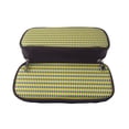 thumbnail image 5 of Lsque Mardi Gras Purple Yellow Plaid Printed Big Capacity PU Leather Pencil Case Large Pencil Pouch Stationery Pen Bag Pencil Holder for Teen, 5 of 6