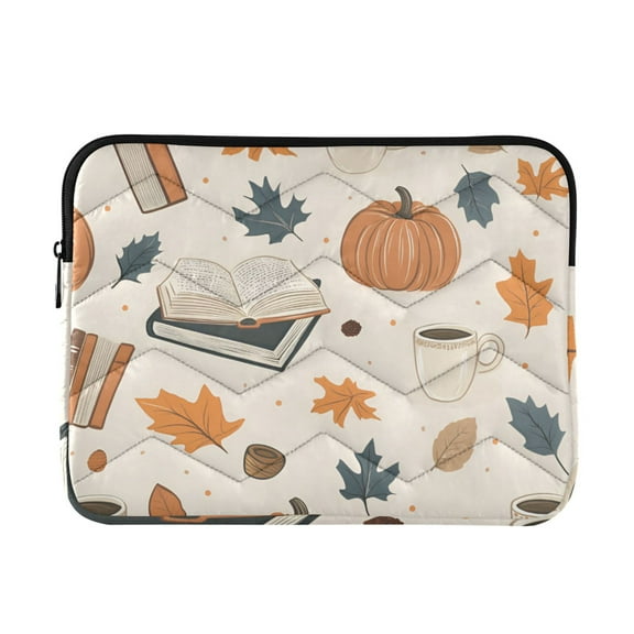FORMRS 13-13.3 inch Laptop Sleeve Case Soft Carrying Quilted Computer Bag Cover, Fall Books