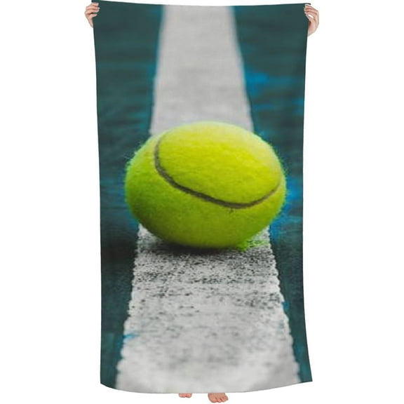 PHYHOO Tennis Ball Microfiber Beach Towel, Sport Field Large Oversized Beach Towel Lightweight Quick Dry Soft Absorbent Bath Towel, Sand Free Towel for Swimming Travel Sports 30x60in