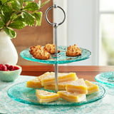 The Pioneer Woman Two-Tiered Glass Server, Teal - Walmart.com