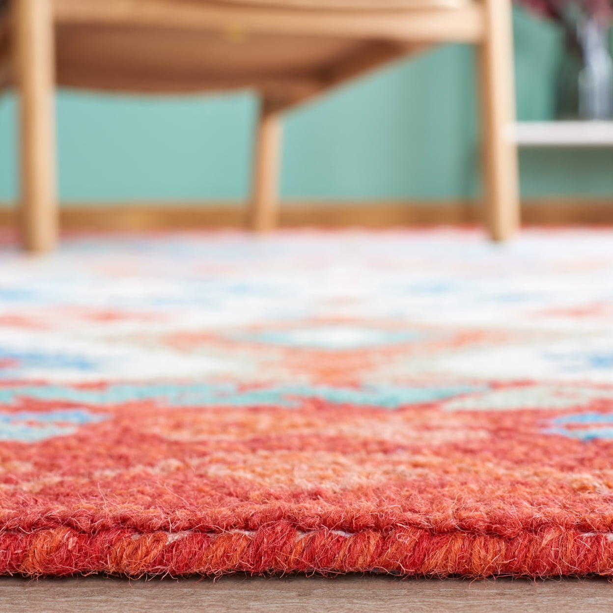 Safavieh  Handmade Aspen Sigal Boho Wool Rug 7'  x  7' 6' Square,8' Square Indoor,Handmade Square