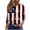 Red, variant on Women 4th Of July Shirts Relaxed Fit Crew Neck Long Sleeve Patriotic T Shirt American Falg Print Holiday Commemorative Tops Red S