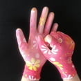 thumbnail image 5 of 12 pairs of gardening gloves Ladies Garden work Nylon Floral Print gla3d8, 5 of 5