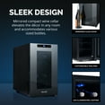 thumbnail image 5 of NewAir 8-Bottle Countertop Mirrored Compact Wine Cellar, Black, 5 of 24