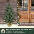 thumbnail image 4 of Fraser Hill Farm 4 ft. Heritage Pine Artificial Tree with Burlap Base and Multi-Colored LED String Lights, FFHP056-6GRB, 4 of 12