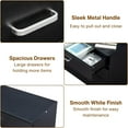 thumbnail image 7 of 3-Drawer Dresser, Black Chester Drawer Bedside Nightstand for Bedroom, Under Desk File Storage Cabinet for Office with Sliding Drawer Metal Handle, 7 of 7