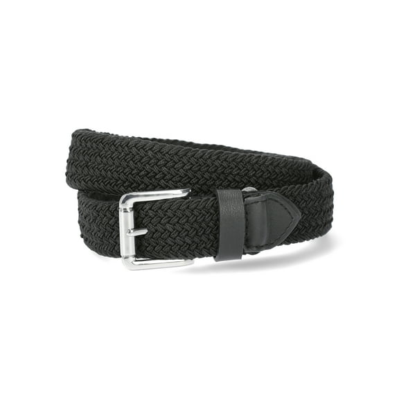 Wonder Nation Boys Black Stretch Weaved Belt, Sizes S-L