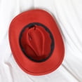 thumbnail image 5 of Sombrero de copa de vaquero occidental de estilo étnico, sombrero de fieltro para otoño e invierno para hombres y mujeres, sombrero de jazz enrollable con remaches, 5 of 5