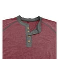 thumbnail image 4 of Mens Long Sleeve Henley Shirts Lightweight Classic Button Up Tops 2025 Fall Stylish Casual Slim Fit Workout Basic Tees Z001-Red XXL, 4 of 6