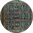 thumbnail image 1 of Ahgly Company Indoor Round Persian Light Blue Traditional Area Rugs, 4' Round, 1 of 4