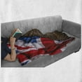 thumbnail image 6 of Union Jack Soft Flannel Fleece Throw Blanket, Flag of United Kingdom on Old Oak Wooden Board English Nation Country Britain, Cozy Plush for Indoor and Outdoor Use, 60" x 80", Multicolor, by Ambesonne, 6 of 6