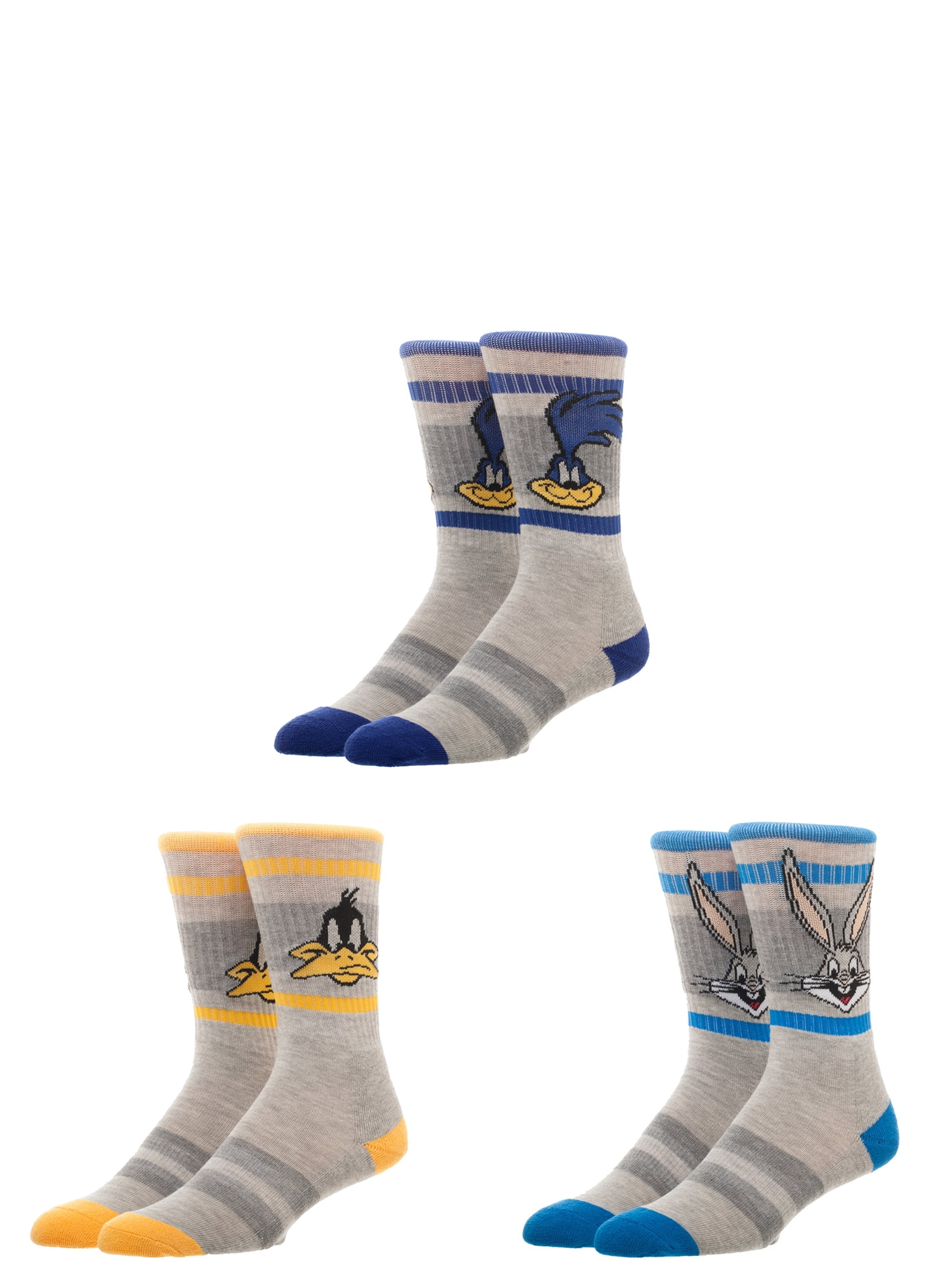 Adult Shark Head Pattern Athletic Crew Socks