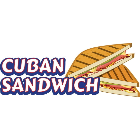 CUBAN SANDWICH 16" Concession Decal sign cart trailer stand sticker equipment