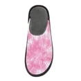 thumbnail image 3 of IAUYY Memory Foam House Slippers Suitable for Both Men and Women. Comfortable, Anti-Slip Plush Flat-Bottomed Slippers The Best Holiday Gift Light Pink Tie Dye Pattern, 3 of 9
