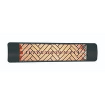 Eurofase Heating - 4000 Watt Electric Infrared Dual Element Heater-480 Voltage-Black Finish-Chevron Decorative Fascia