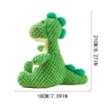 thumbnail image 2 of Dinosaur Plush Squeaky Dog Toy Durable Chew Toy for Small Medium Large Dogs Puppy Teething - Green S, 2 of 6