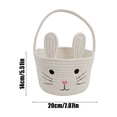 thumbnail image 6 of Easter Basket Children Personalized Woven Rope Easter Basket Empty With Rabbit Ears And Handles, 6 of 6