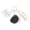 thumbnail image 3 of FESTFENDS 2Pcs Baseball Keyrings Energetic PU Decorative Gift for Backpacks Daily Style Men Women, 3 of 8