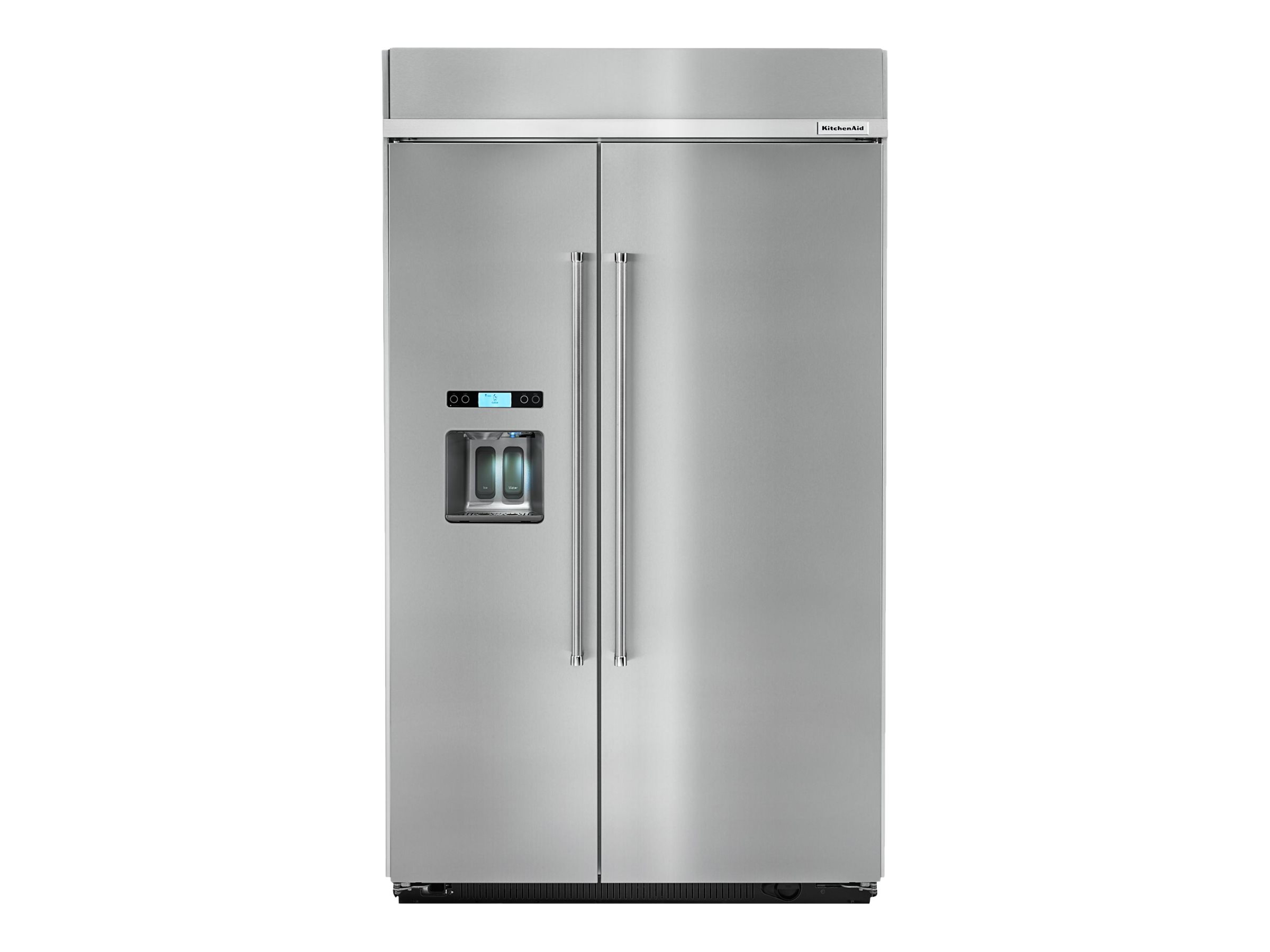 KitchenAid KBSD608ESS - Refrigerator/freezer - side-by-side with water dispenser, ice dispenser ...